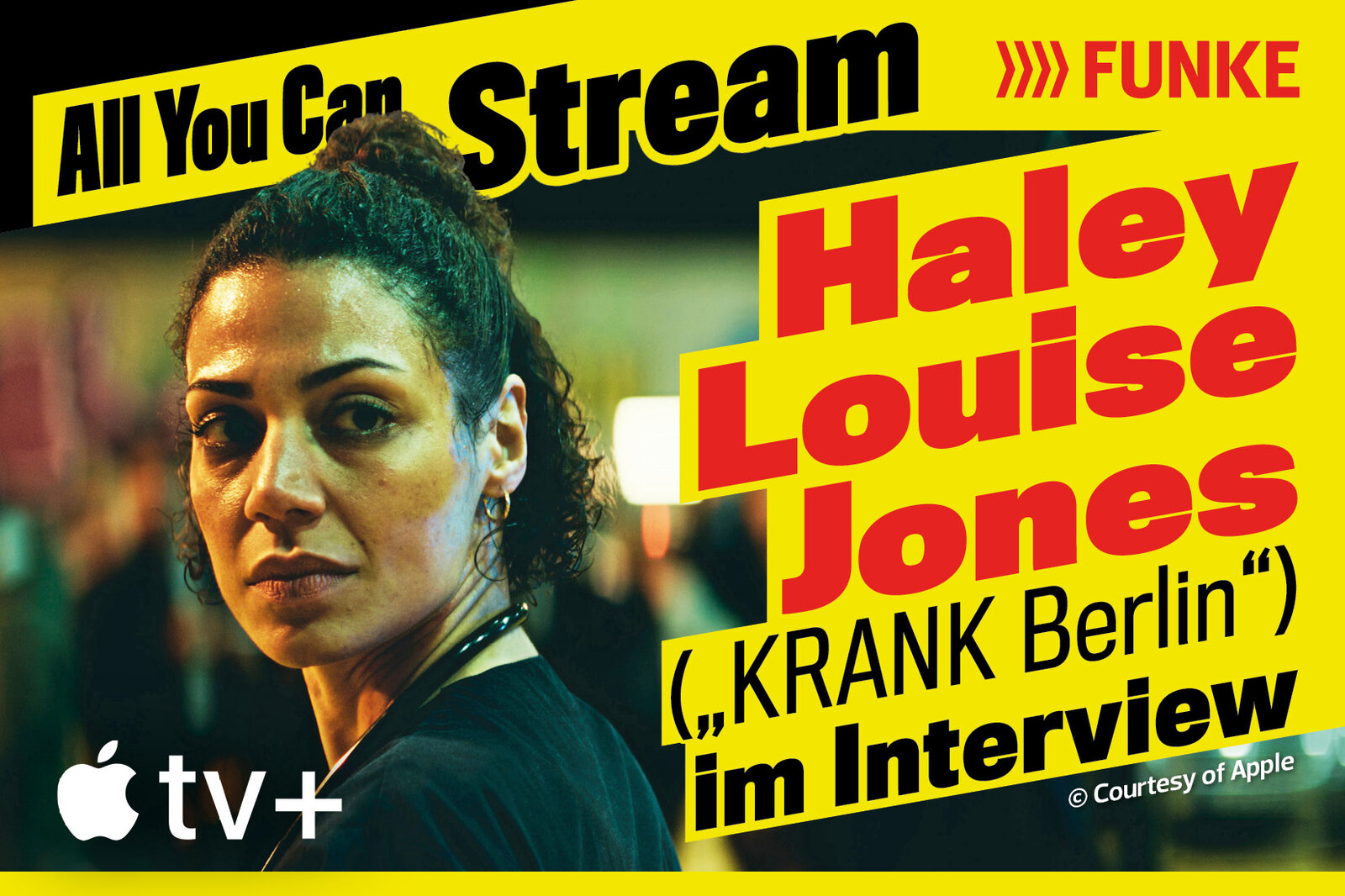 Haley Louise Jones im Podcast-Talk zu "KRANK Berlin". | © Apple TV+