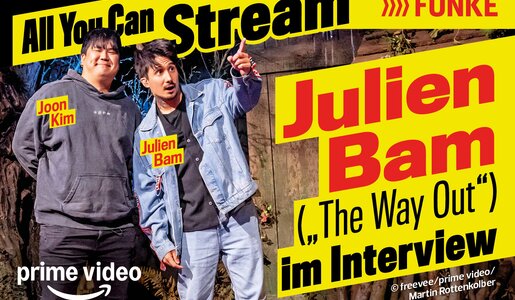 Seit 2012 ist Julian Bam (re.) auf YouTube aktiv, jetzt moderiert er bei Amazon Prime Video. | © TV DIGITAL