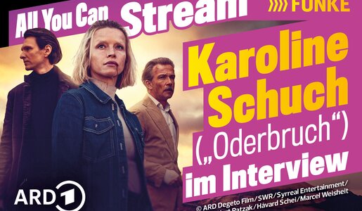 Karoline Schuch im Podcast-Interview. | © ARD / TVDIGITAL