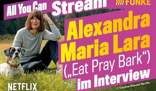 Alexandra Maria Lara im Podcast zu „Eat Pray Bark“ | © Netflix / TV Digital