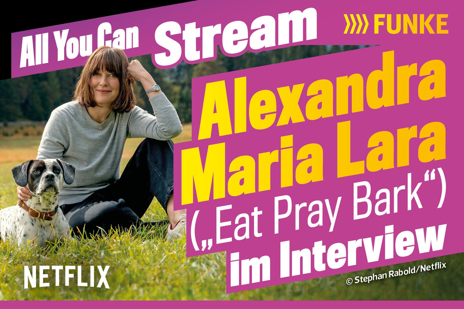 Alexandra Maria Lara im Podcast zu „Eat Pray Bark“ | © Netflix / TV Digital