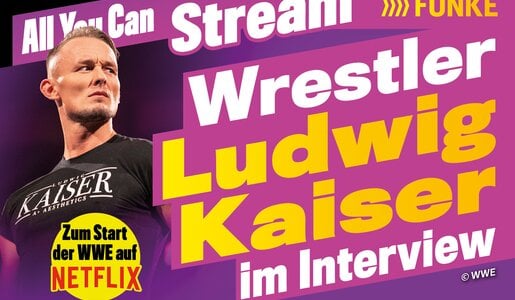 Wrestler Ludwig Kaiser ist auf dem "All you can Stream"-Cover zu sehen | © WWE