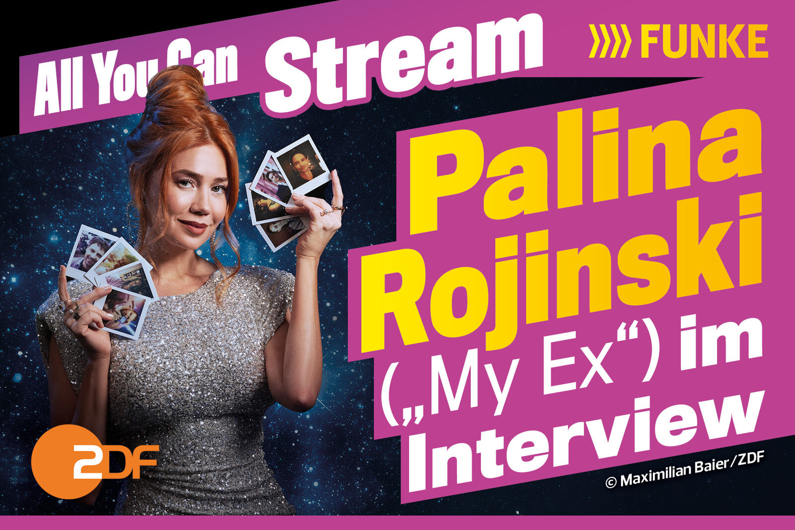 Palina Rojinski auf dem "All you can stream"-Cover | © Maximilian Baier / ZDF